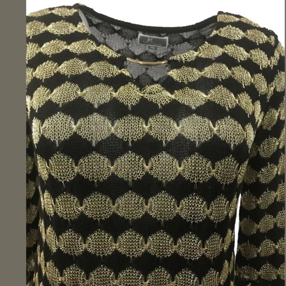 JM‎ Collection Keyhole Neck Knit Top - Picture 2 of 5
